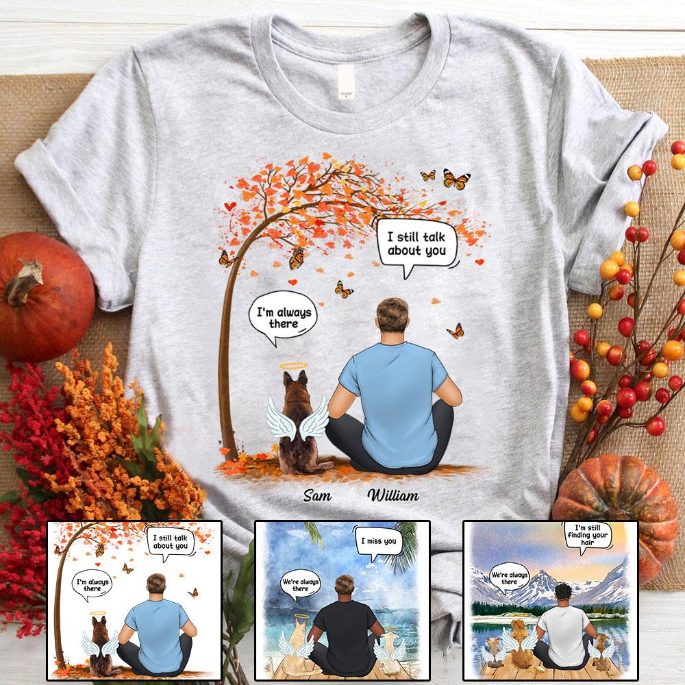 memorial shirt for men missing their dog sitting under tree and talking 1.jpg memorial shirt for men missing their dog sitting under tree and talking 1.jpg