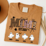 mom est 2025 halloween ghost shirt personalized family names tee 1.jpg