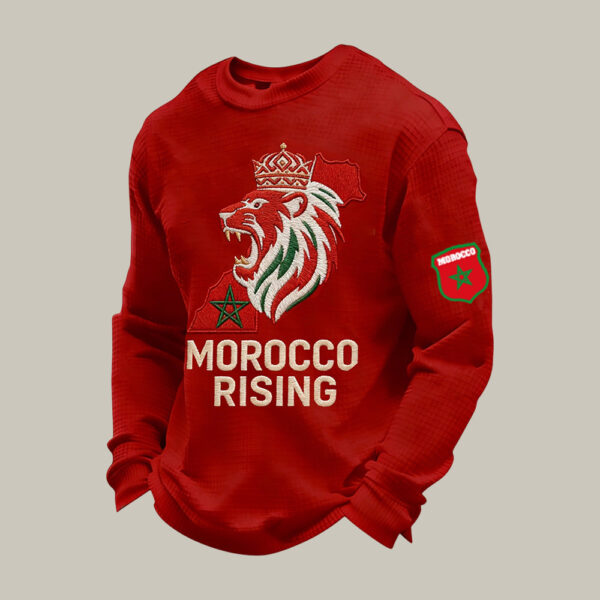 2026 FIFA World Cup Morocco Rising Long Sleeve Shirt Atlas Lions Morocco National Soccer Team Apparel.jpeg