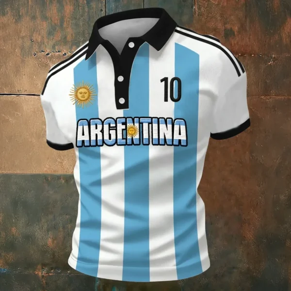 Argentina 2026 FIFA World Cup 10 Polo Shirt Game Day Shirt Soccer Lover Present.webp