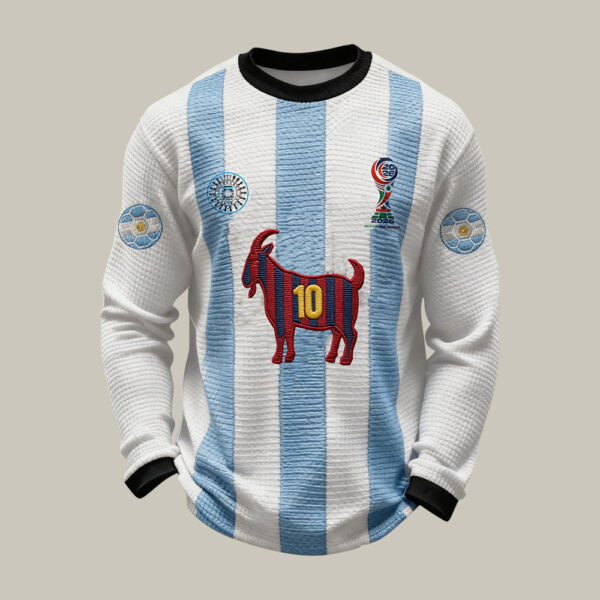 Argentina 2026 FIFA World Cup Goat Long Sleeve Shirt Soccer Merch Fathers Day Gift.jpeg