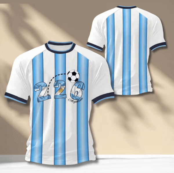 Argentina 2026 FIFA World Cup T Shirt Soccer Clothes Present Idea For Dad Birthday.png