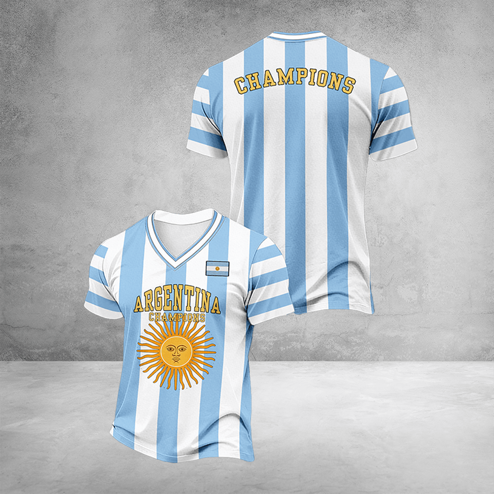 Argentina 2026 World Cup Champions V Neck Jersey Soccer Lovers Clothing Fan Gifts.png Argentina 2026 World Cup Champions V Neck Jersey Soccer Lovers Clothing Fan Gifts.png