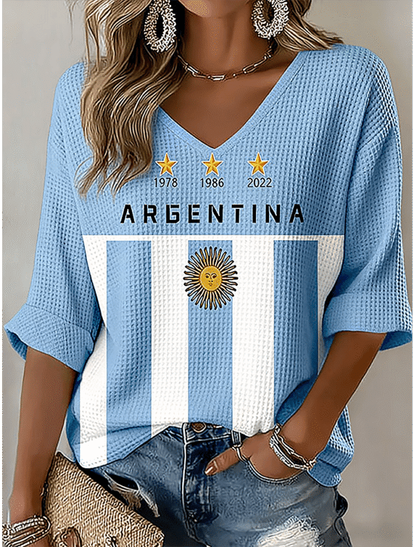 Argentina 2026 World Cup V Neck Long Sleeve Shirt FIFA World Cup Attire Fan Apparel.png