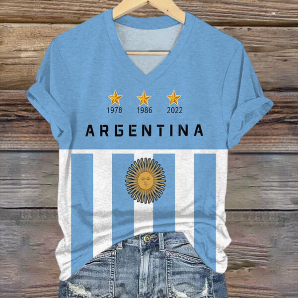 Argentina FIFA Club World Cup Bracket V Neck Shirt 2026 World Cup Shirt Soccer Lover Gift.jpeg