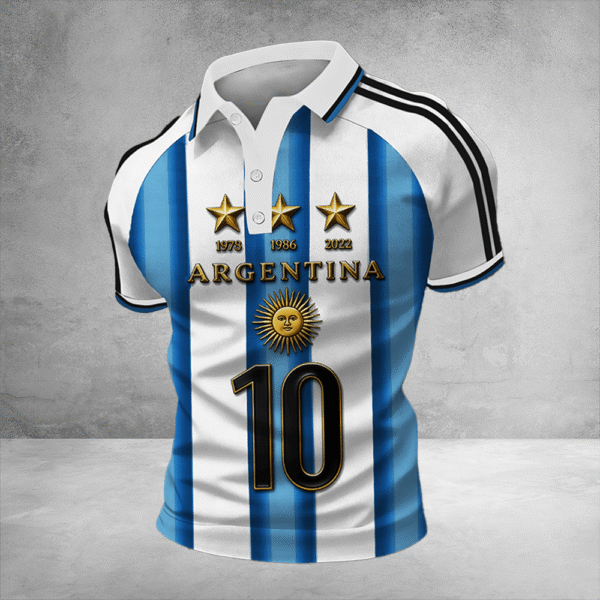 Argentina FIFA World Cup 2026 Polo Shirt M10 Polos FIFA World Cup Merch For M10 Fan.png