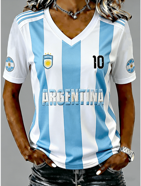 Argentina World Cup 2026 V Neck Shirt Soccer Teams Clothing Sports Lovers Attire.png