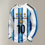 Argentine 2026 FIFA World Cup 10 Long Sleeve Shirt Argentina Soccer Team Apparel Fan Gear.webp