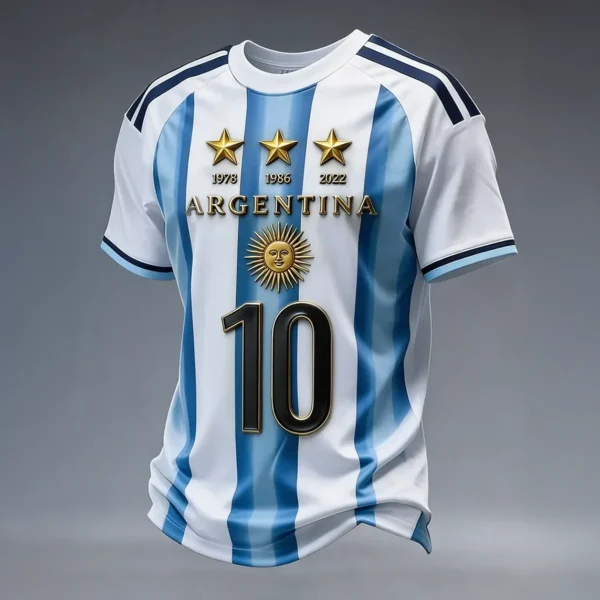 Argentine 2026 FIFA World Cup 10 T Shirt Game Day Clothing Soccer Lover Gifts.webp