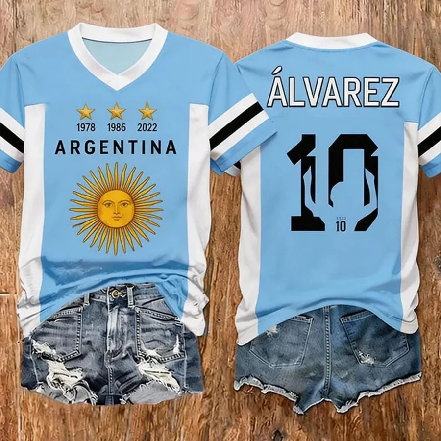 Argentine 2026 FIFA World Cup V Neck Shirt Soccer Fan Merch Present For Mothers Day.webp Argentine 2026 FIFA World Cup V Neck Shirt Soccer Fan Merch Present For Mothers Day.webp