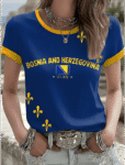 Bosnia And Herzegovina World Cup EST 1992 Shirt Soccer Fan Clothing For Women.png