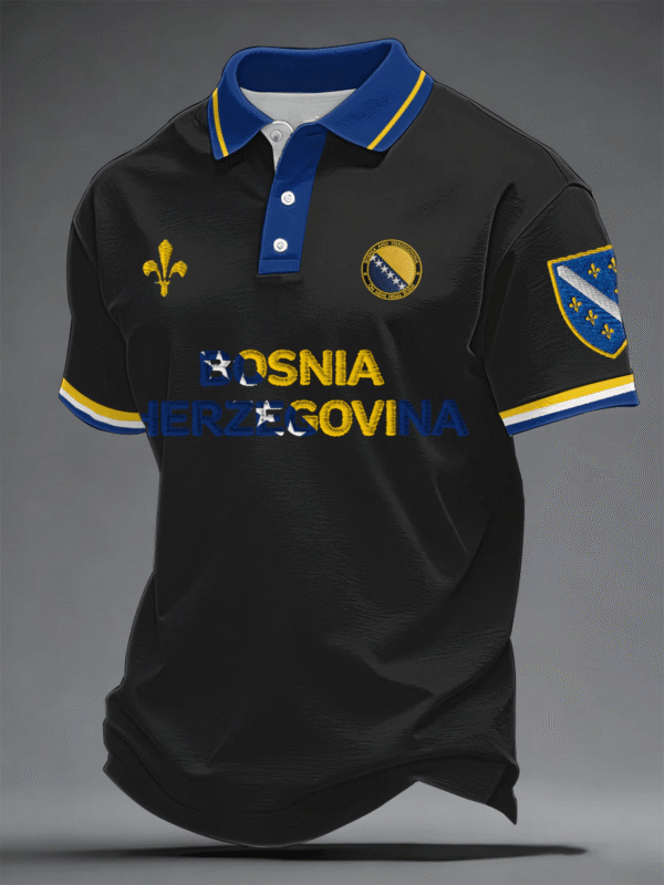 Bosnia And Herzegovina World Cup Polo Shirt Game Day Fashion For World Cup Fan.png