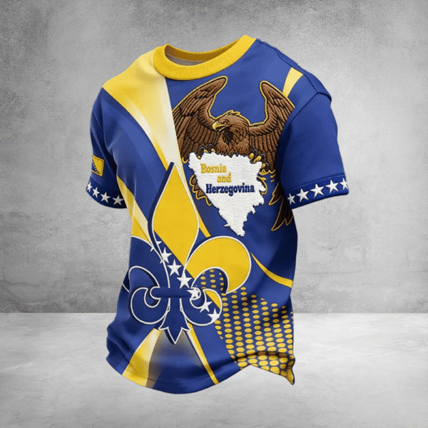 Bosnia And Herzegovina World Cup Shirt Fleur De Lis Shirt Soccer Players Apparel Fan Gifts.png