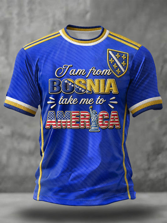 Bosnia Herzegovina World Cup Merch I Am From Bosnia Take Me To America Shirt Soccer Fan Gifts.jpeg