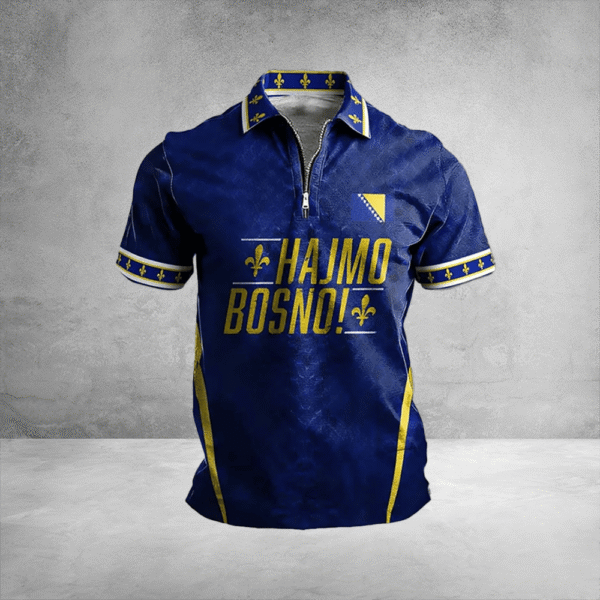 Bosnia Herzegovina World Cup Zip Polo Shirt Hajmo Bosno Shirt FIFA Apparel Fan Gifts.png