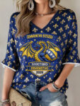Bosnia World Cup 2026 Zmajevi V Neck Long Sleeve Shirt Bosnia World Cup Group Apparel.jpeg