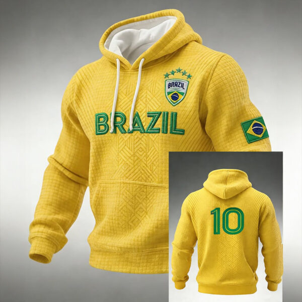 Brazil 2026 FIFA World Cup 10 Hoodie Game Day Clothing Soccer Lover Present.jpeg