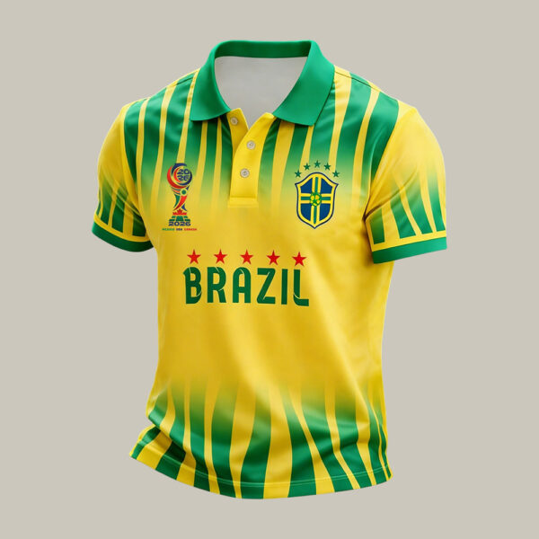 Brazil 2026 FIFA World Cup Polo Shirt Game Day Shirt Soccer Lover For Fathers Day.jpeg