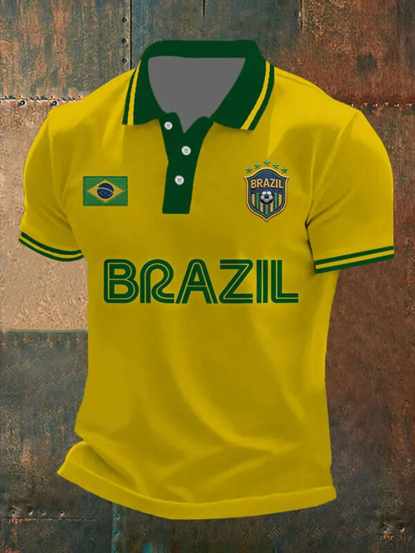 Brazil FIFA World Cup 2026 Polo Shirt Brazil National Team Outfitters For Fathers Day.jpeg