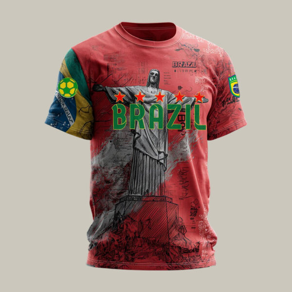 Brazil Redeemer Christ Statue T Shirt FIFA World Cup 2026 Clothes Best For Husband.jpeg