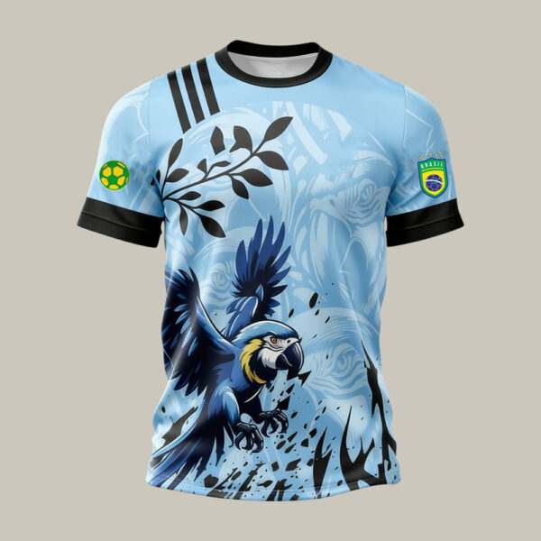 Brazil Soccer Blue Macaw Fan T Shirt FIFA World Cup 2026 Merch Soccer Lover For Dad.jpeg