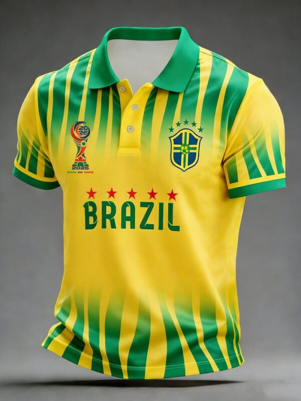 Brazil World Cup 2026 Merch Team Brazil Polo Shirt World Cup Fan Apparel Game Day Outfits.jpeg