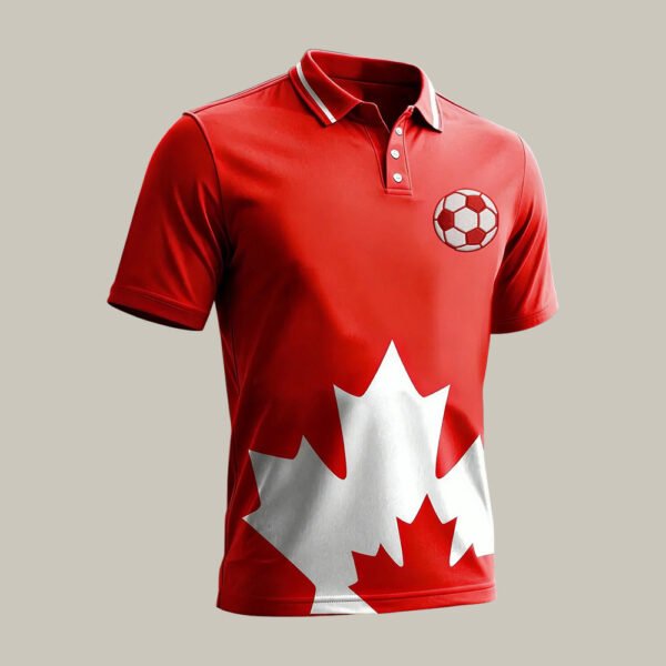 Canada 2026 Fifa World Cup Polo Shirt Canada National Soccer Team Merch Fan Gear.jpeg