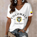 Colombia FIFA World Cup 2026 EST 1819 V Neck Shirt Soccer Outfits For Colombian.png