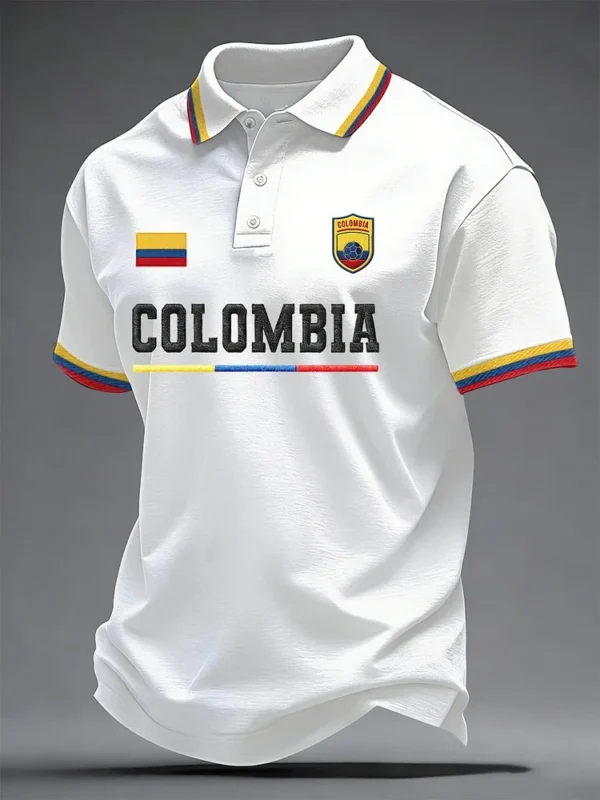 Colombia National Football Team Polo Shirt World Cup 2026 Merch Soccer Players Gifts.webp