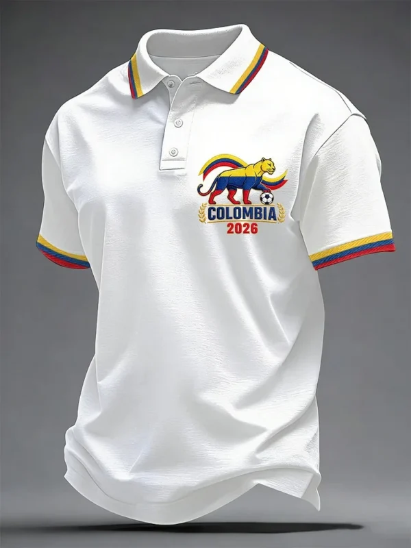 Colombia World Cup 2026 Polo Shirt FIFA Merch Soccer Apparel For Colombian.webp