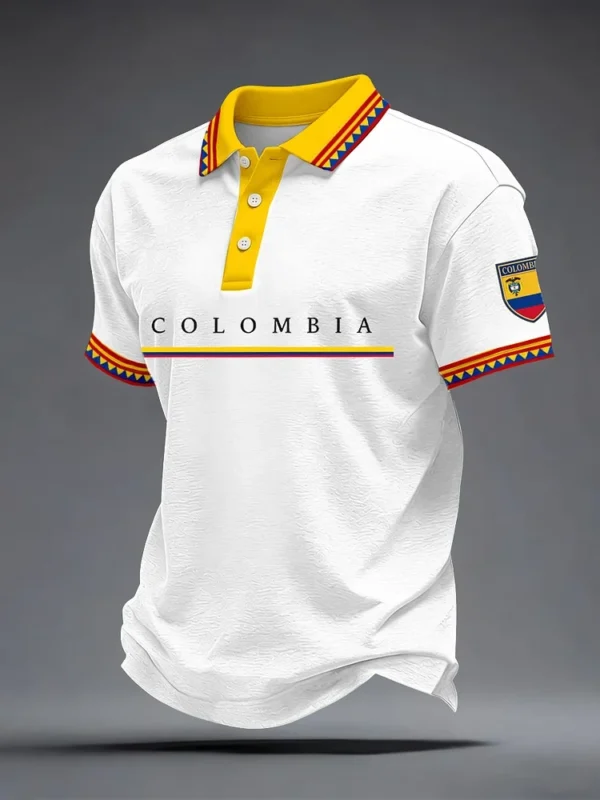 Colombia World Cup 2026 Polo Shirt National Team Outfits For World Cup Fan.webp