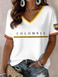 Colombia World Cup 2026 V Neck Shirt FIFA World Cup Merch For Sports Lovers.webp