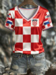 Croatia FIFA World Cup 2026 V Neck Shirt World Cup 2026 Haiti Clothing Soccer Lovers Gifts.jpeg