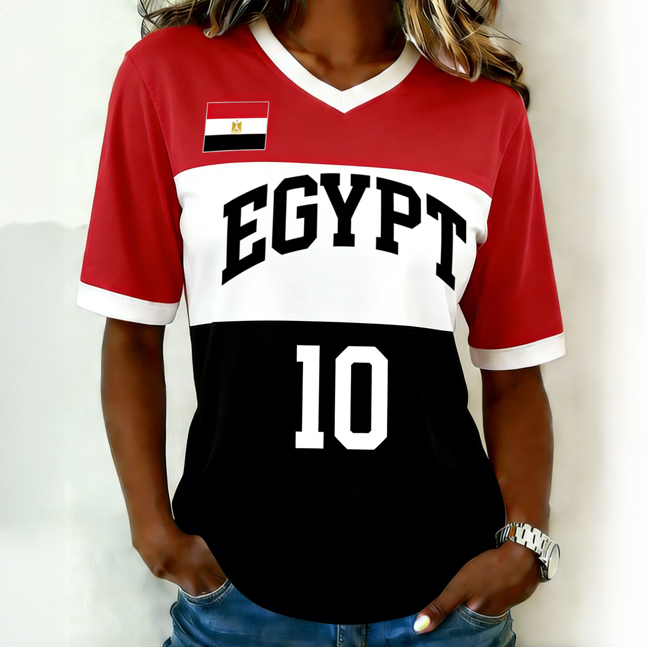 Egypt FIFA World Cup 2026 V Neck Shirt World Cup Clothes Present Idea For Mothers Day.jpeg Egypt FIFA World Cup 2026 V Neck Shirt World Cup Clothes Present Idea For Mothers Day.jpeg