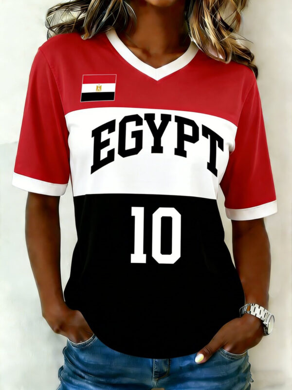 Egypt World Cup 2026 V Neck Shirt Egypt World Cup Group Outfits For Soccer Fan.jpeg