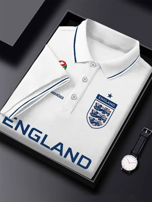 England World Cup 2026 Merch England Team Polo Shirt Soccer Apparel For Men.jpeg