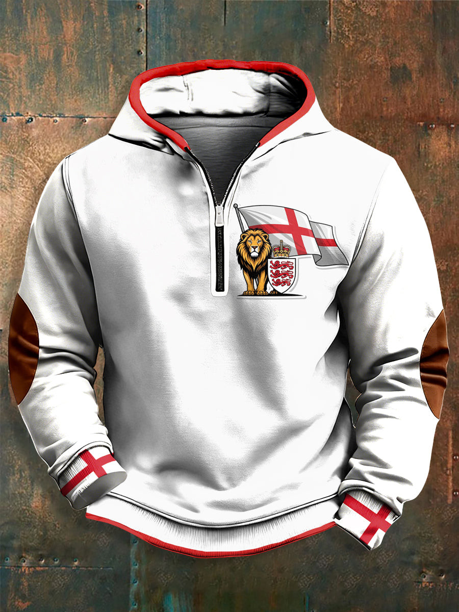 England World Cup 2026 Merch English Lion Quarter Zip Hoodie For World Cup Fan.jpeg England World Cup 2026 Merch English Lion Quarter Zip Hoodie For World Cup Fan.jpeg