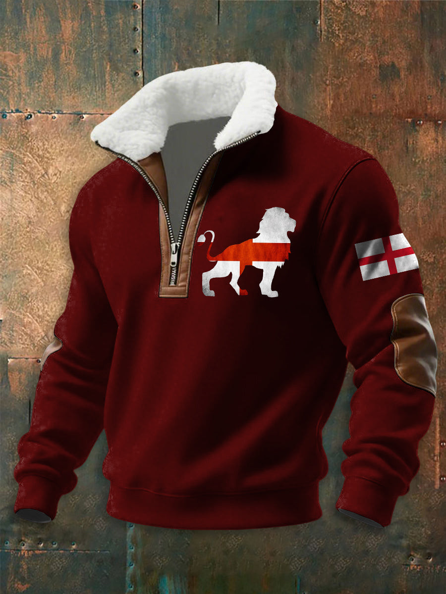 England World Cup 2026 Merch English Lion Zip Sweatshirt For World Cup Fan.jpeg England World Cup 2026 Merch English Lion Zip Sweatshirt For World Cup Fan.jpeg