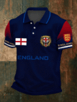 England World Cup 2026 Outfits Soccer Polo Shirt Game Day Attire For Fan.png