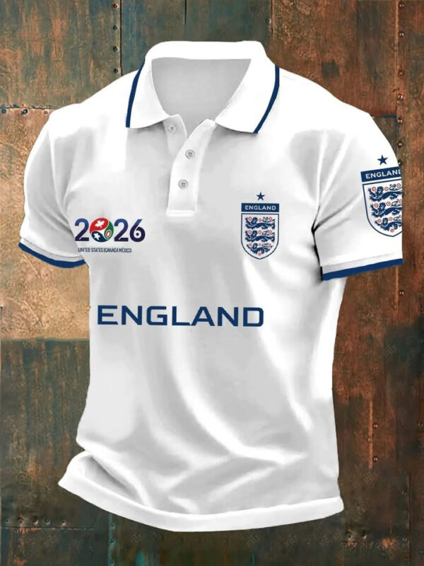 England World Cup 2026 Polo Shirt Mens UK Soccer Clothing World Cup FIFA Merch For Fan.jpeg