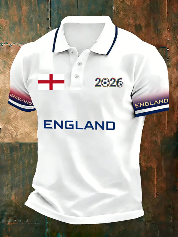 England World Cup 2026 Polo Shirt Team England Clothing Best Gifts For World Cup Fans.jpeg
