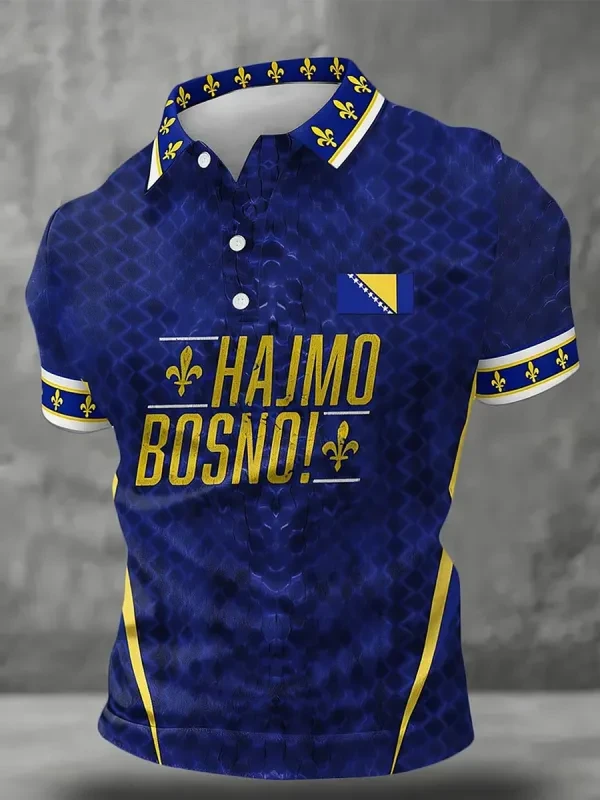 FIFA World Cup 2026 Bosnia Hajmo Bosno Polo Shirt Bosnia World Cup Merch For Bosnian.webp