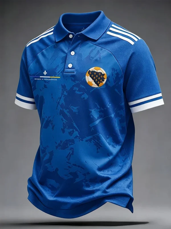 FIFA World Cup 2026 Bosnia Polo Shirt Bosnia Soccer Clothing Soccer Fan Gifts.webp