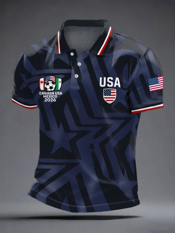FIFA World Cup 2026 Canada USA Mexico Polo Shirt World Cup Merch For Soccer Fan.jpeg