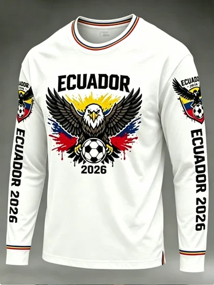 FIFA World Cup 2026 Ecuador Long Sleeve Shirt Ecuador World Cup Apparel Football Gifts.webp