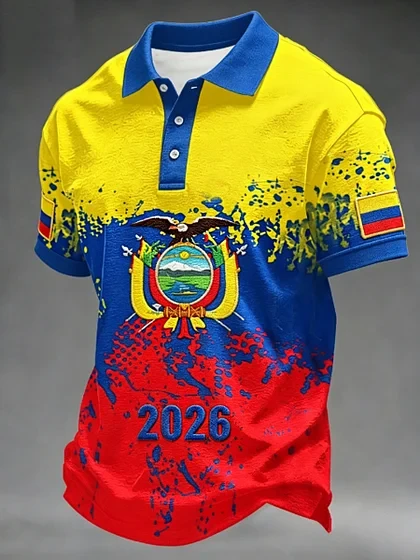 FIFA World Cup 2026 Ecuador Polo Shirt World Cup Ecuador Apparel For Football Lovers.webp