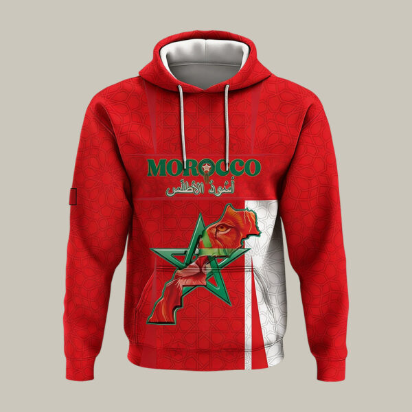 FIFA World Cup 2026 Morocco Football Atlas Lions Hoodie Game Day Clothing World Cup Fan Gear.jpeg