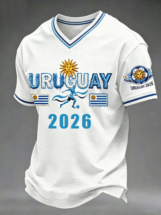 FIFA World Cup 2026 Uruguay V Neck Shirt Uruguay FIFA Clothing Football Fan Gifts Ideas.jpeg