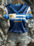 FIFA World Cup 2026 Uruguay V Neck Shirt World Cup Uruguay Apparel Football Fan Gift.jpeg