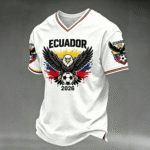 FIFA World Cup Ecuador 2026 V Neck Shirt Ecuador Soccer Clothing For World Cup Fan.png